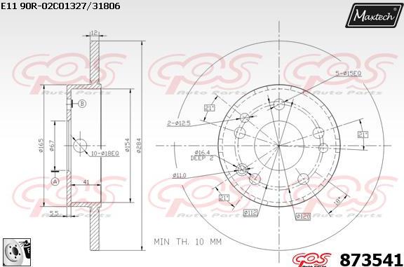 Maxtech 70180265 - Guarnizione, Pistoncino pinza freno autozon.pro