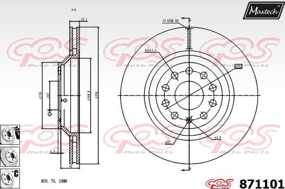 Maxtech 827054 - Discofreno autozon.pro