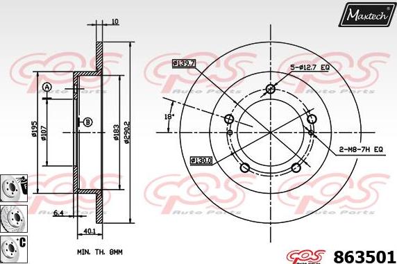 Maxtech 72960030 - Pistone, Pinza freno autozon.pro