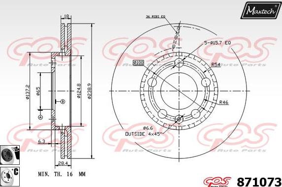 Maxtech 70180284 - Guarnizione, Pistoncino pinza freno autozon.pro