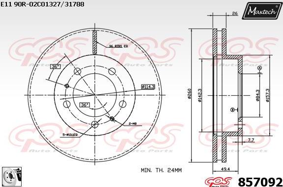 Maxtech 70180280 - Guarnizione, Pistoncino pinza freno autozon.pro