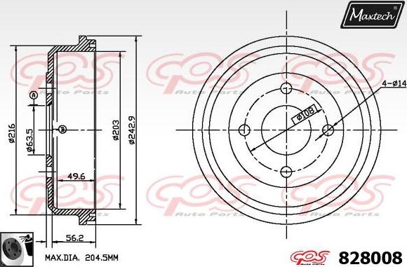 Maxtech 70180287 - Guarnizione, Pistoncino pinza freno autozon.pro