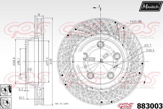 Maxtech 70180230 - Guarnizione, Pistoncino pinza freno autozon.pro