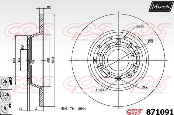 Maxtech 70180224 - Guarnizione, Pistoncino pinza freno autozon.pro