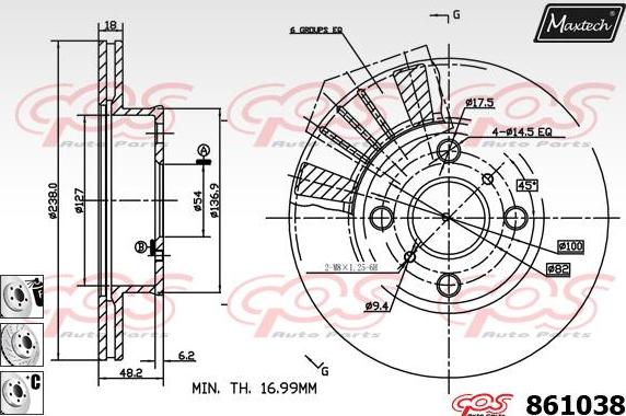 Maxtech 70180274 - Guarnizione, Pistoncino pinza freno autozon.pro