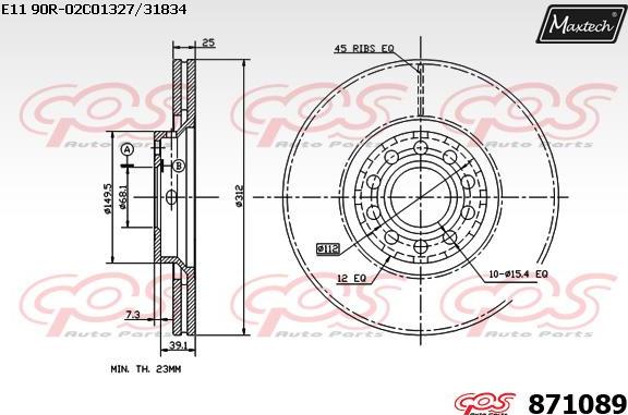 Maxtech 70180273 - Guarnizione, Pistoncino pinza freno autozon.pro