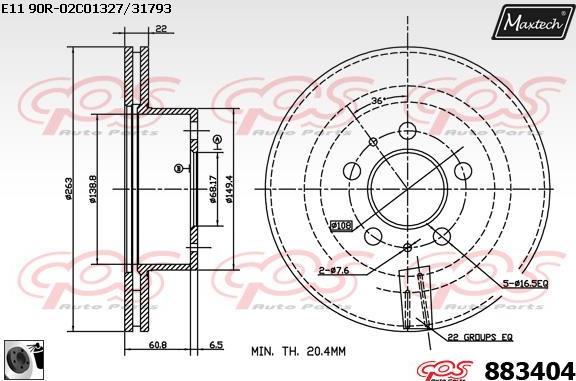 Maxtech 70200493 - Kit riparazione, Pinza freno autozon.pro