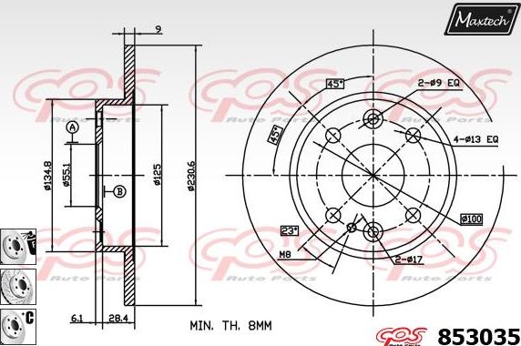 Maxtech 70203035 - Kit riparazione, Pinza freno autozon.pro