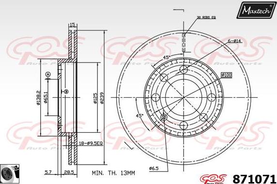 Maxtech 70200554 - Kit riparazione, Pinza freno autozon.pro