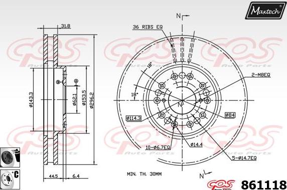 Maxtech 70200566 - Kit riparazione, Pinza freno autozon.pro