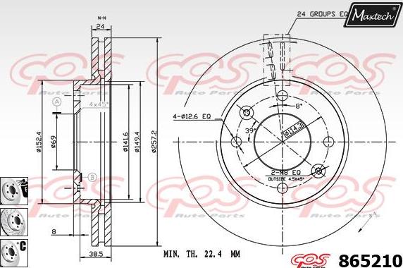 Maxtech 861034 - Discofreno autozon.pro