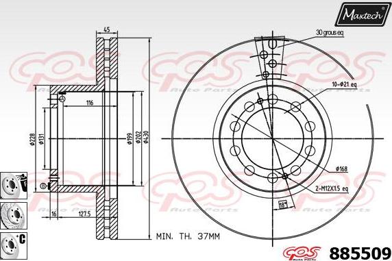 Maxtech 72948036 - Pistone, Pinza freno autozon.pro