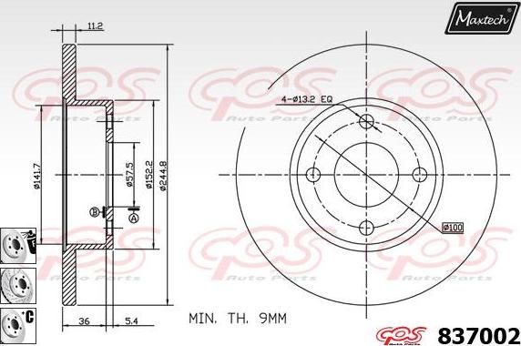 Maxtech 70200583 - Kit riparazione, Pinza freno autozon.pro