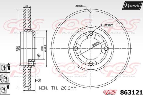 Maxtech 72946002 - Pistone, Pinza freno autozon.pro