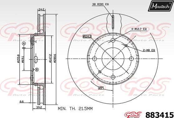 Maxtech 70200685 - Kit riparazione, Pinza freno autozon.pro