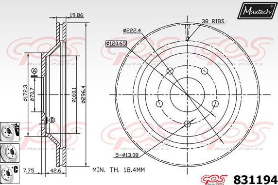 Maxtech 877219 - Discofreno autozon.pro