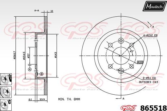 Maxtech 70200632 - Kit riparazione, Pinza freno autozon.pro