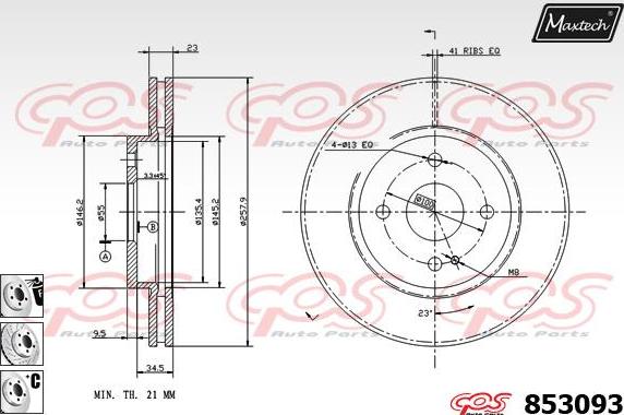 Maxtech 70200687 - Kit riparazione, Pinza freno autozon.pro