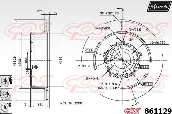 Maxtech 70200626 - Kit riparazione, Pinza freno autozon.pro