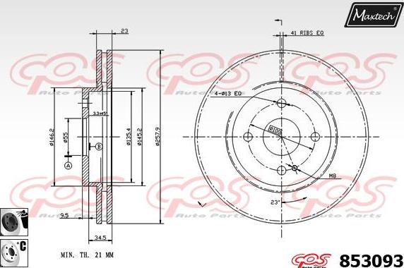 Maxtech 70200014 - Kit riparazione, Pinza freno autozon.pro