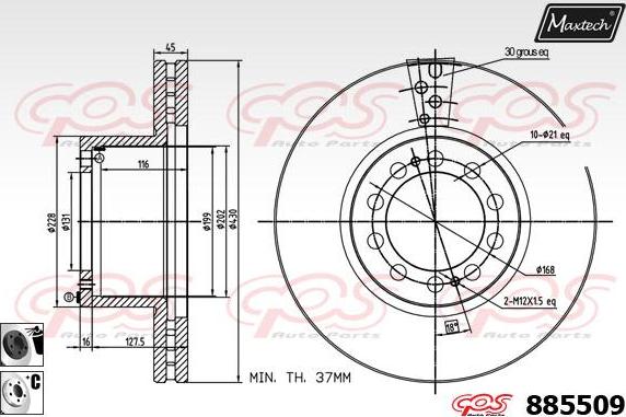 Maxtech 70200025 - Kit riparazione, Pinza freno autozon.pro