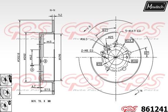 Maxtech 70200150 - Kit riparazione, Pinza freno autozon.pro