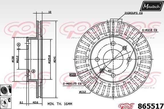 Maxtech 70200151 - Kit riparazione, Pinza freno autozon.pro