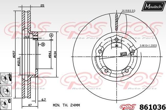 Maxtech 70203046 - Kit riparazione, Pinza freno autozon.pro