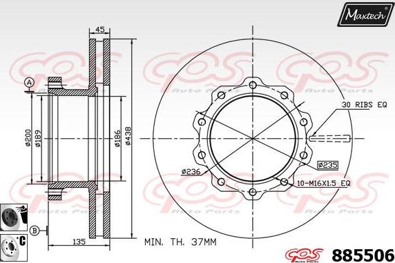 Maxtech 70200116 - Kit riparazione, Pinza freno autozon.pro