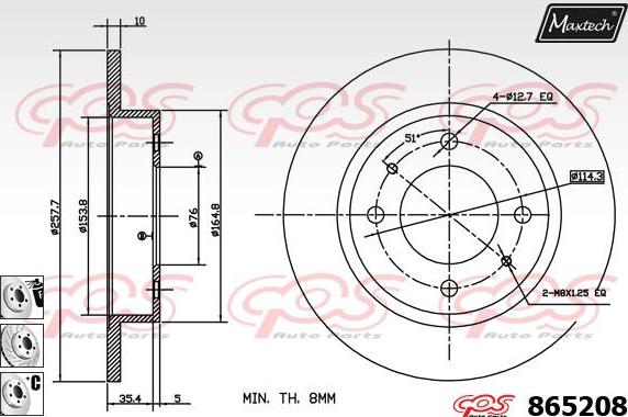 Maxtech 70200183 - Kit riparazione, Pinza freno autozon.pro