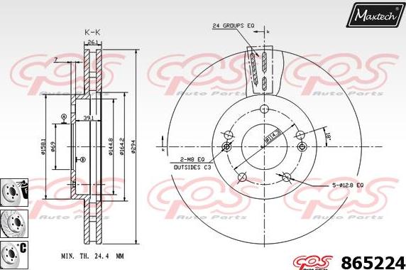 Maxtech 70200469 - Kit riparazione, Pinza freno autozon.pro