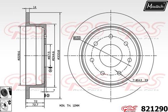 Maxtech 70200126 - Kit riparazione, Pinza freno autozon.pro