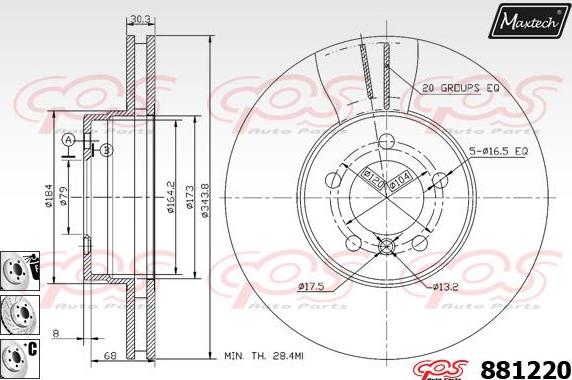 Maxtech 72948023 - Pistone, Pinza freno autozon.pro