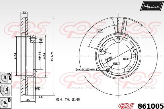 Maxtech 871084 - Discofreno autozon.pro