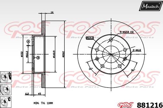 Maxtech 873553 - Discofreno autozon.pro