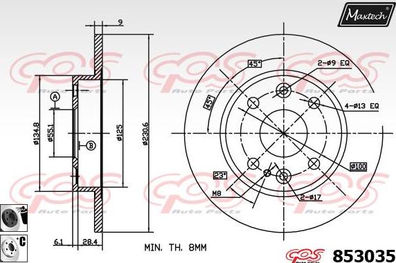 Maxtech 70200817 - Kit riparazione, Pinza freno autozon.pro