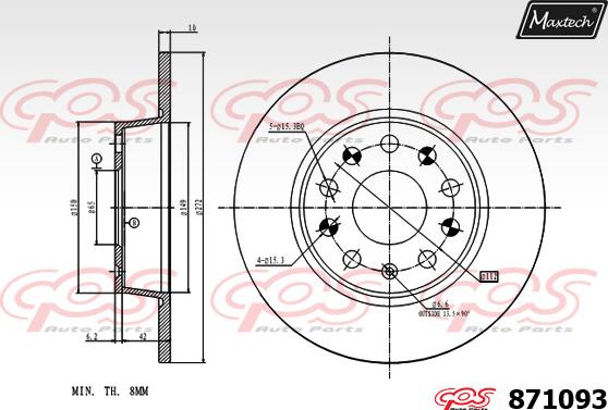 Maxtech 70200821 - Kit riparazione, Pinza freno autozon.pro