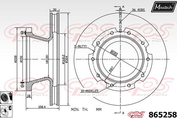 Maxtech 70200345 - Kit riparazione, Pinza freno autozon.pro