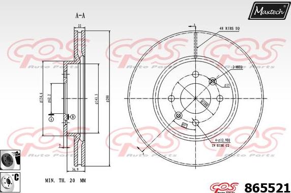 Maxtech 70200340 - Kit riparazione, Pinza freno autozon.pro