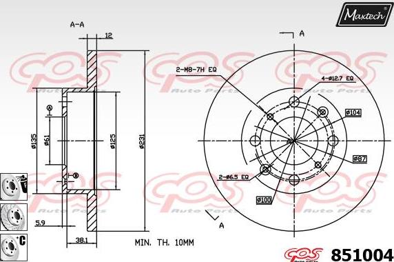 Maxtech 70200343 - Kit riparazione, Pinza freno autozon.pro