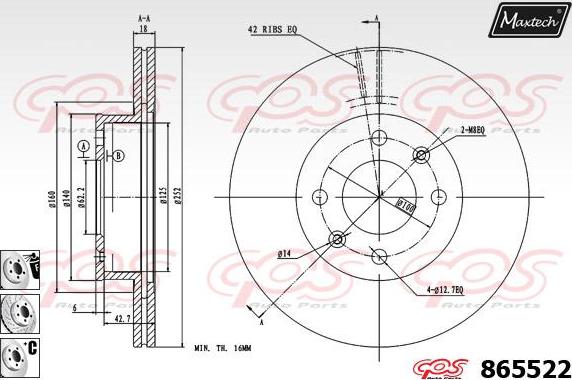 Maxtech 70200342 - Kit riparazione, Pinza freno autozon.pro