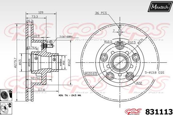 Maxtech 70200364 - Kit riparazione, Pinza freno autozon.pro