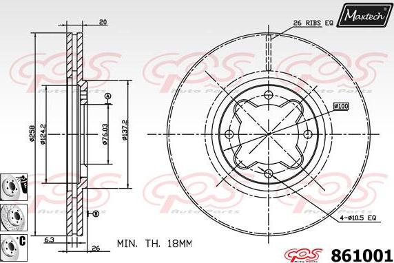 Maxtech 70200323 - Kit riparazione, Pinza freno autozon.pro