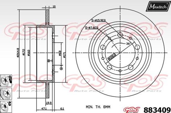 Maxtech 70200245 - Kit riparazione, Pinza freno autozon.pro