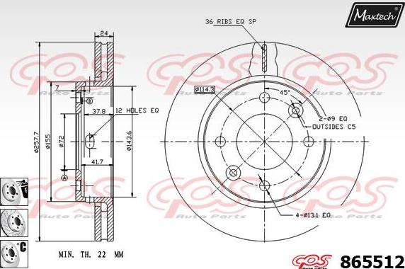 Maxtech 873508 - Discofreno autozon.pro