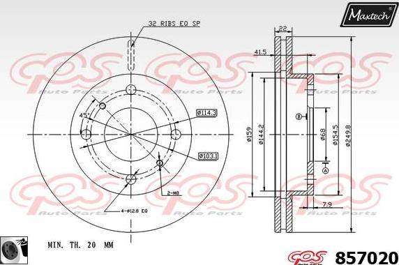 Maxtech 70200260 - Kit riparazione, Pinza freno autozon.pro