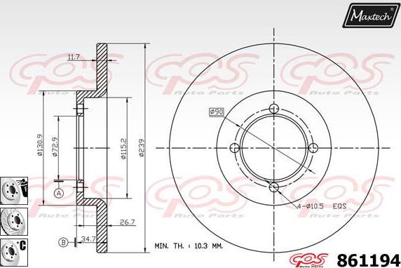 Maxtech 70200210 - Kit riparazione, Pinza freno autozon.pro