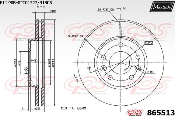 Maxtech 70200218 - Kit riparazione, Pinza freno autozon.pro