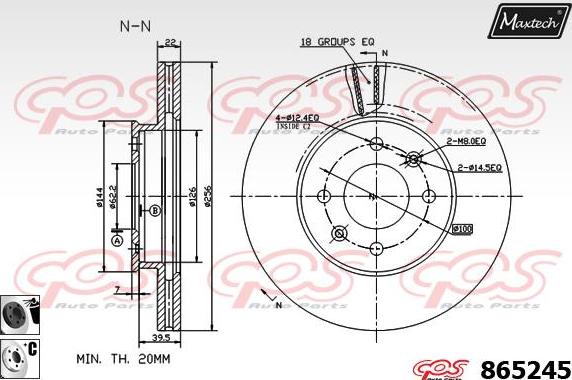 Maxtech 70200289 - Kit riparazione, Pinza freno autozon.pro