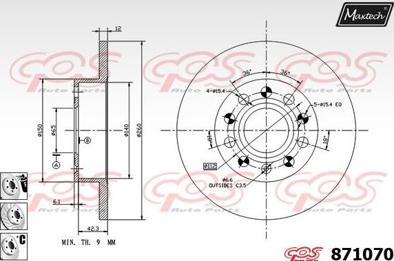 Maxtech 72952006 - Pistone, Pinza freno autozon.pro